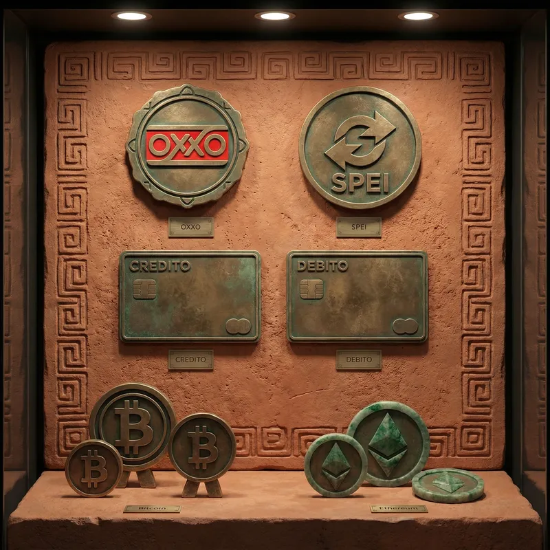 Métodos de pago OXXO SPEI tarjetas y criptomonedas en Casino Codere Monterrey México